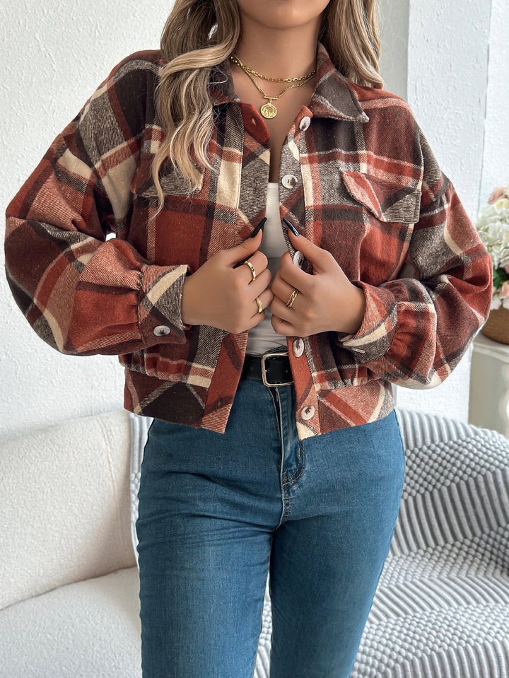 Aubrey Cropped Flannel Shacket