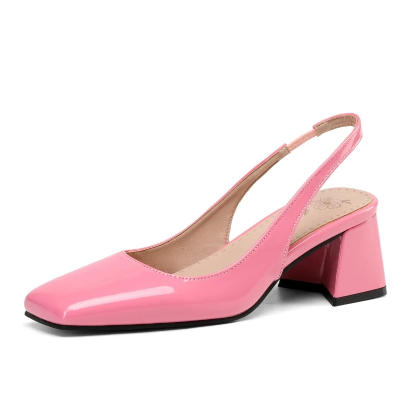 Vera Arc Gloss Slingback Heel