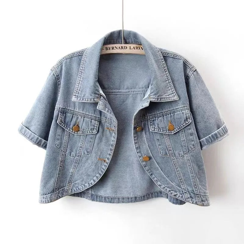 Essence Cropped Denim Jacket