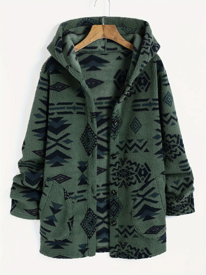 Navajo Hooded Fleece Coat