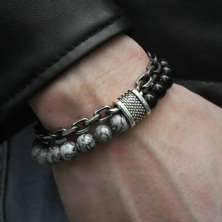 Orion Dual-Stone Chain Bracelet