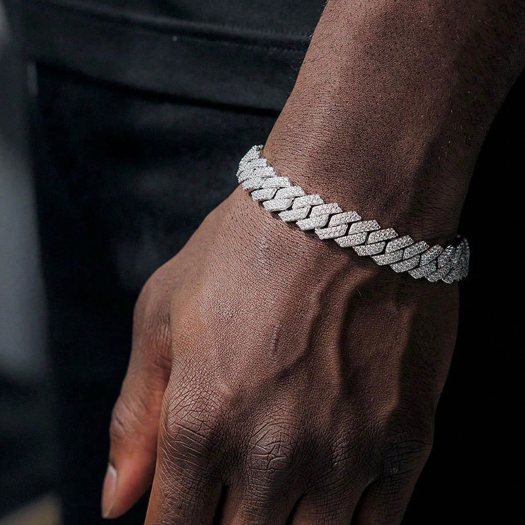 Alpha Iced Link Bracelet