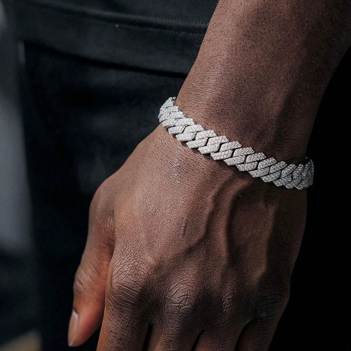 Alpha Iced Link Bracelet