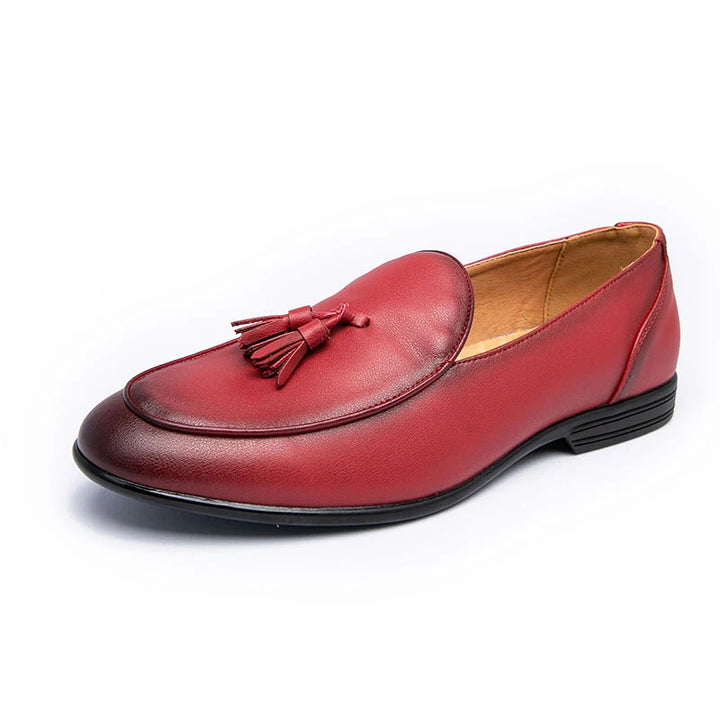 Lorenzo Burnished Tassel Loafer