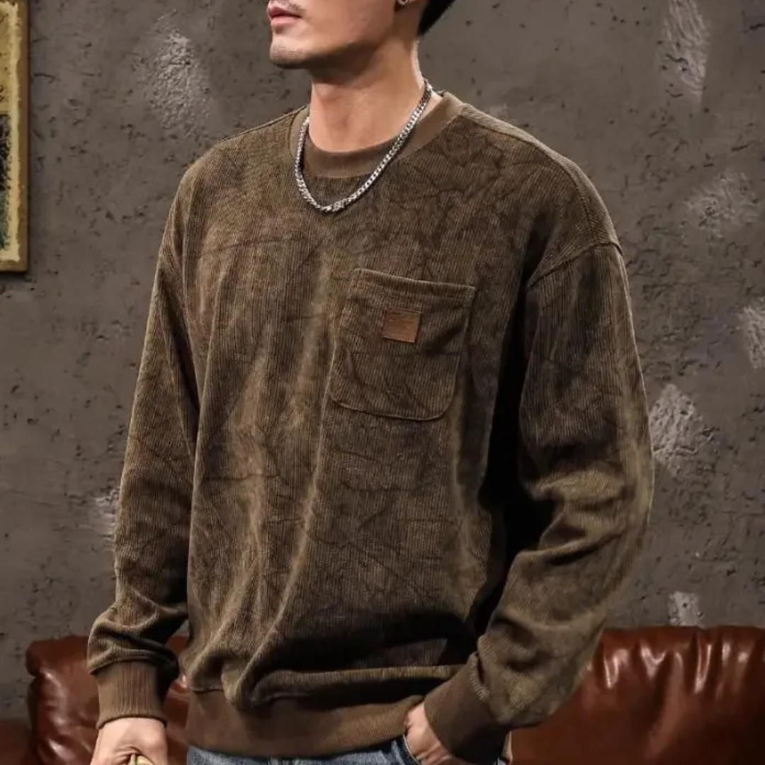 Harlan Washed Corduroy Crewneck
