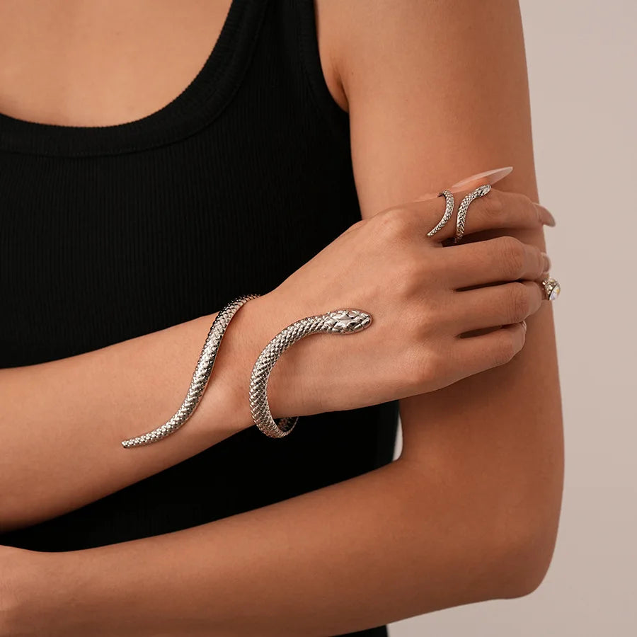 Serpent Wrap Bracelet & Ring Set