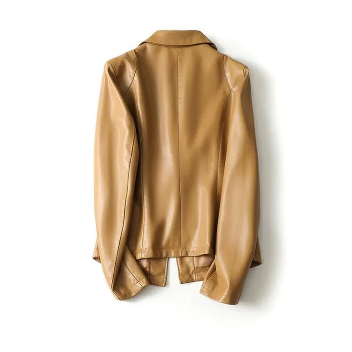Victoria Faux Leather Blazer