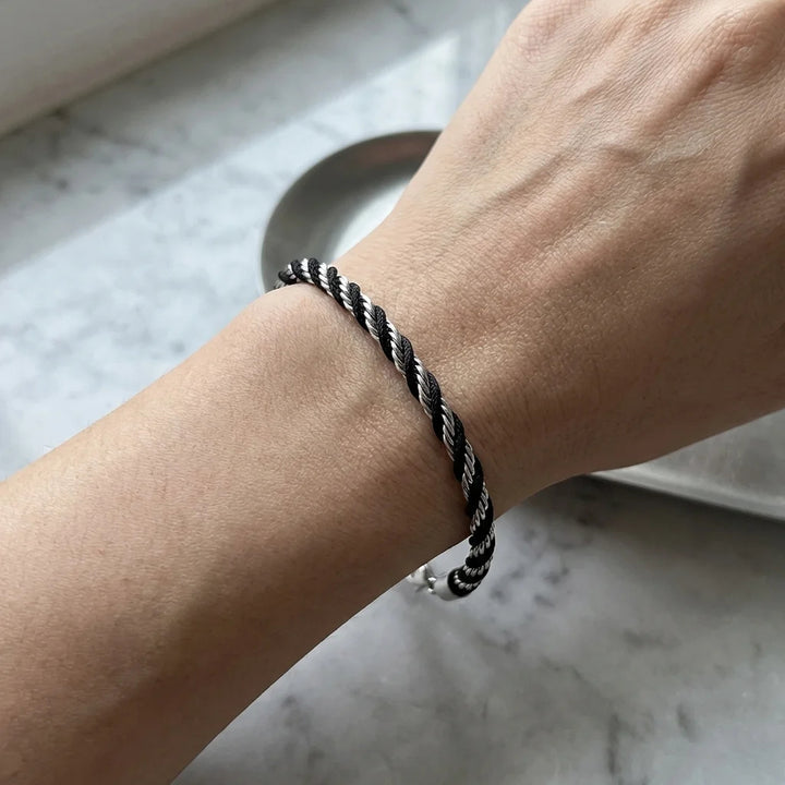 Onyx Twisted Rope Bracelet