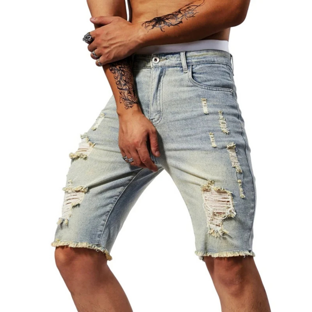 Riot Distressed Denim Short