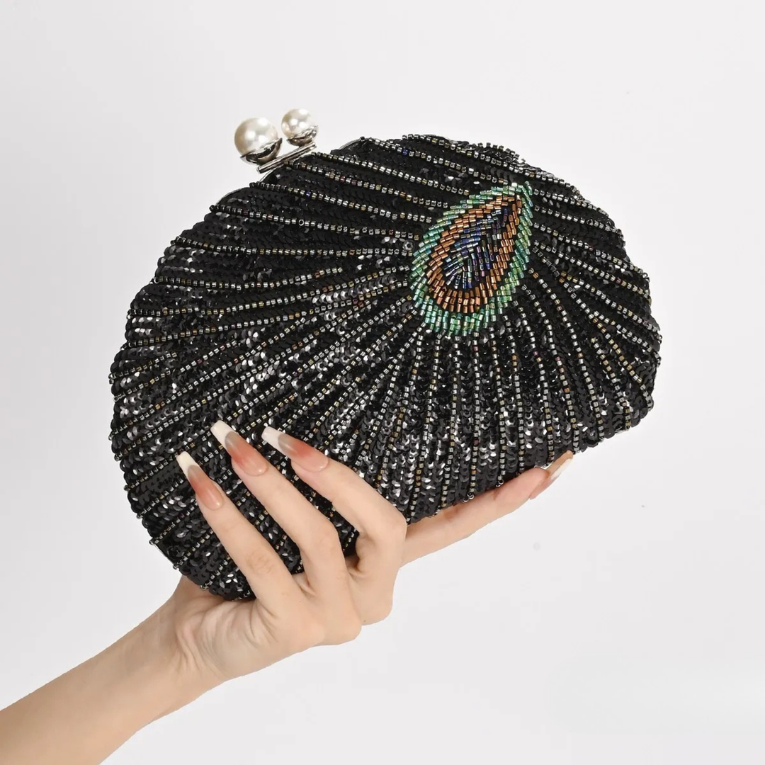 Peacock Sequin Clutch Bag