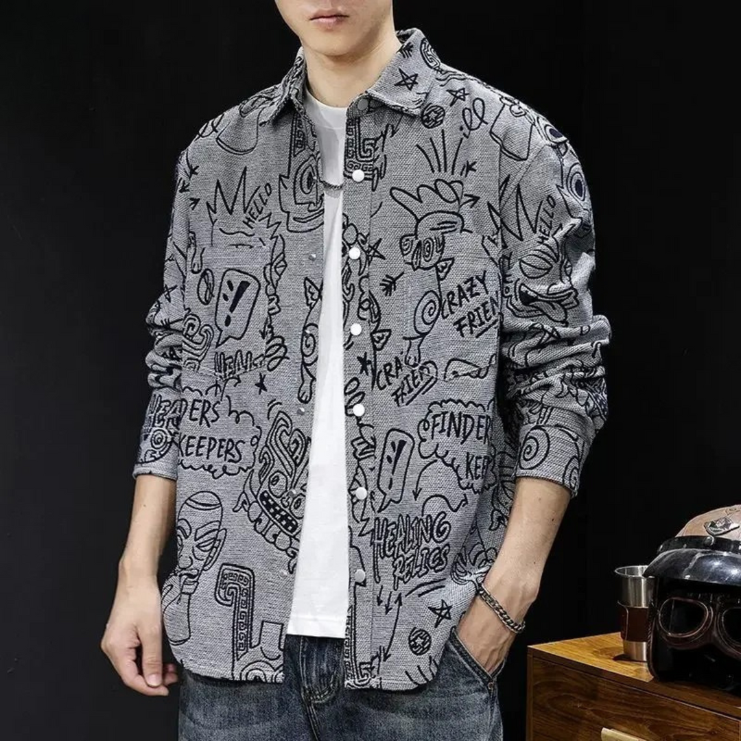 Ink Theory Graffiti Button-Up