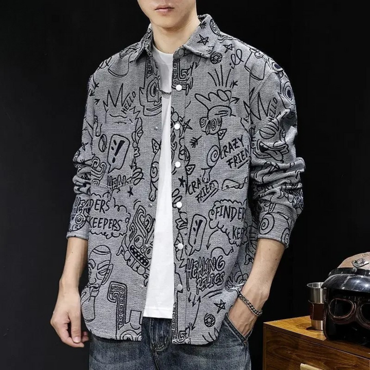 Ink Theory Graffiti Button-Up
