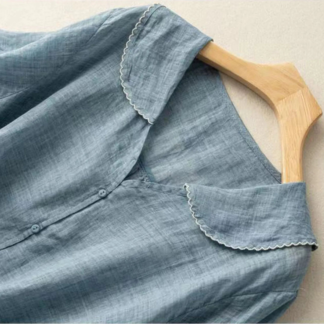 Willow Scallop Button-Up Shirt