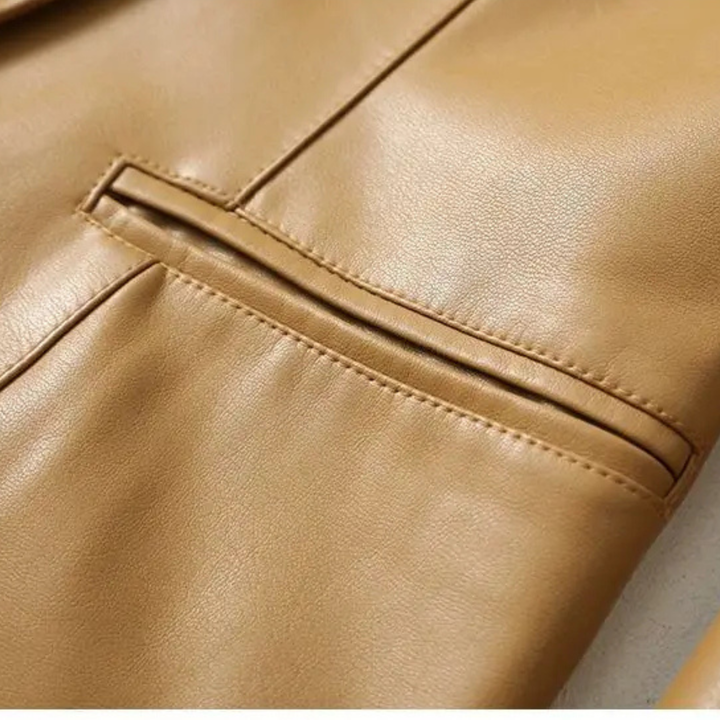 Victoria Faux Leather Blazer