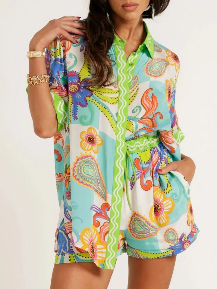 Ibiza Tropic Satin Co-Ord