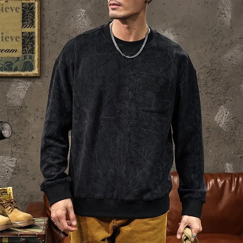 Harlan Washed Corduroy Crewneck