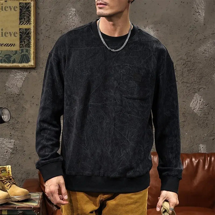 Harlan Washed Corduroy Crewneck