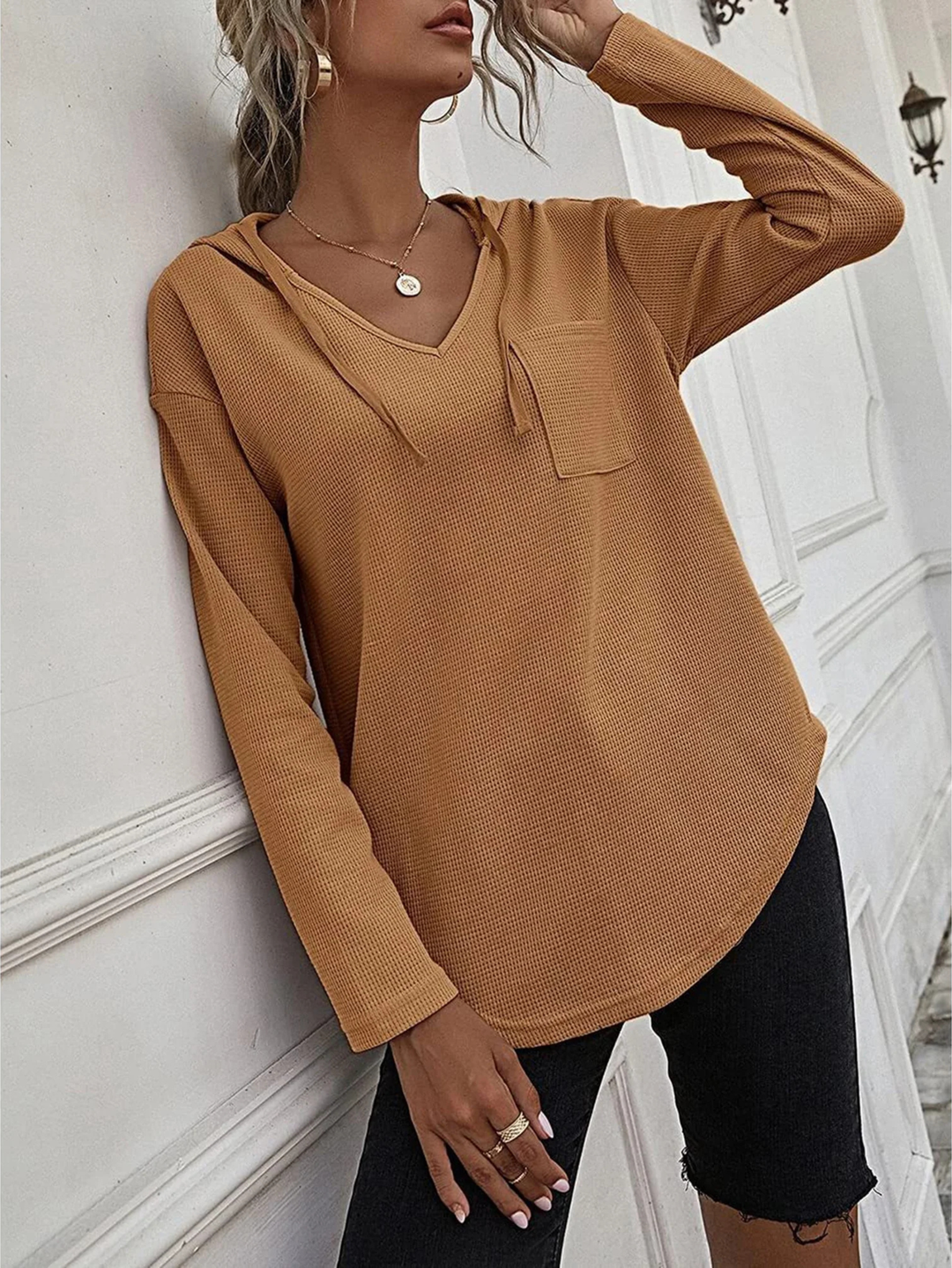 Calla Waffle Knit Hoodie