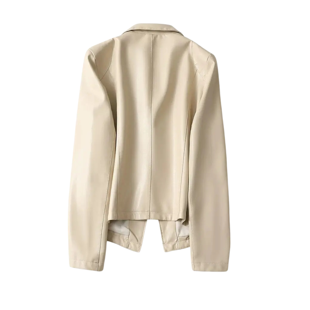 Victoria Faux Leather Blazer