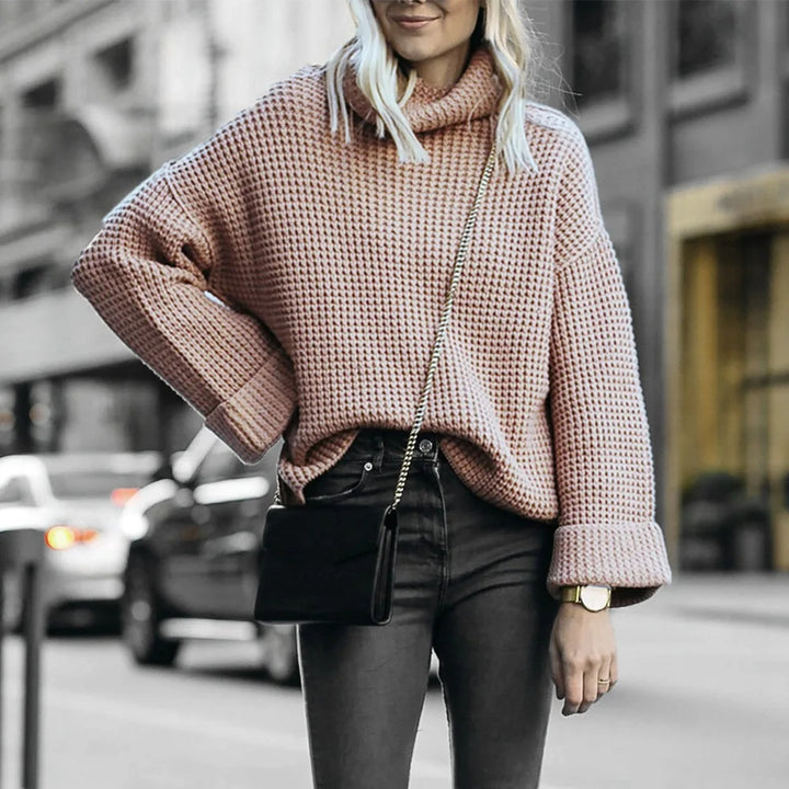 Loft Waffle Turtleneck Sweater