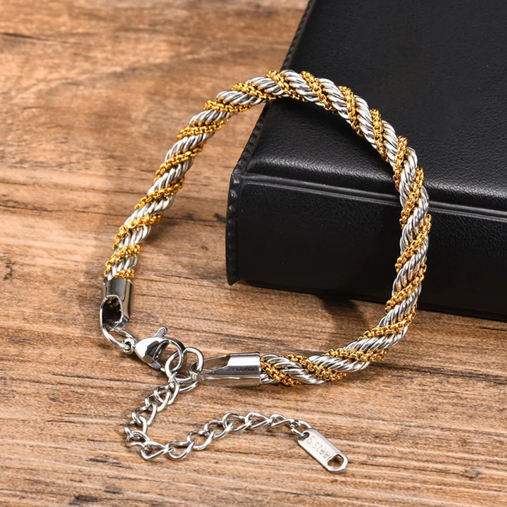 Onyx Twisted Rope Bracelet