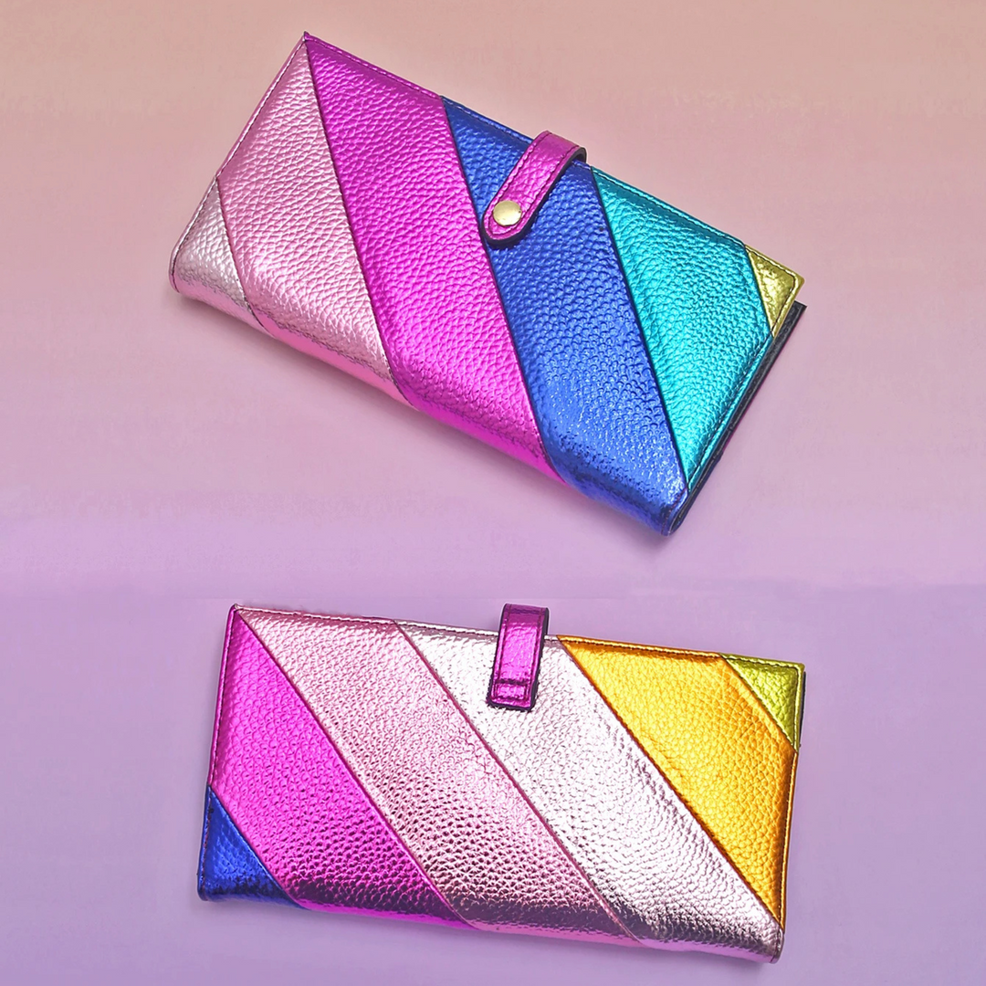 Aurora Gleam Striped Wallet
