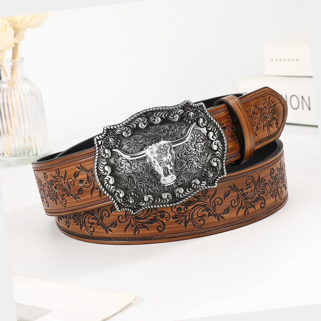 Heirloom Embossed Buckle Belt