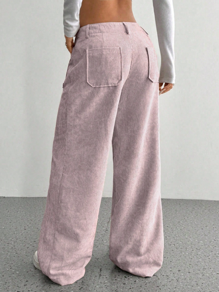 Maison Corduroy Wide-Leg Pant