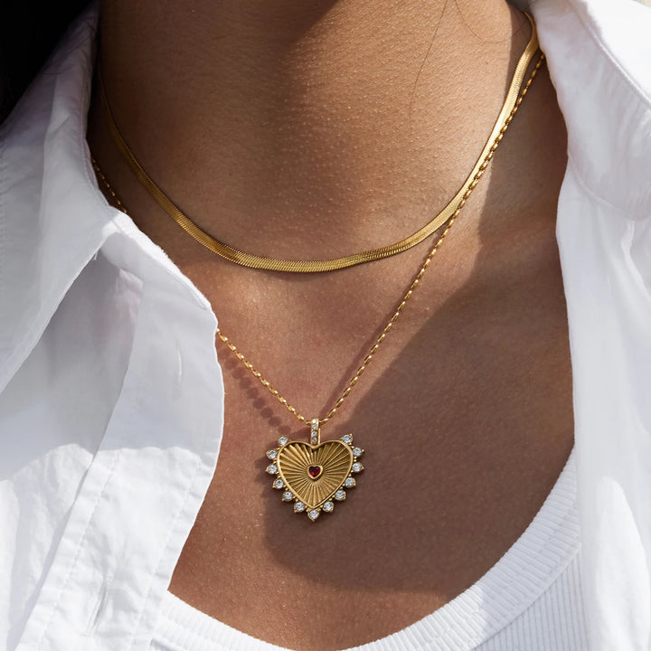 Sunburst Heart Necklace