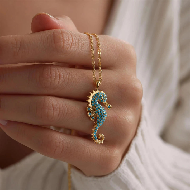Pavé Seahorse Pendant Necklace