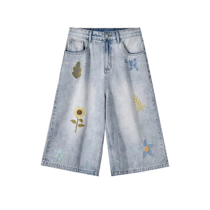 Patch & Petal Wide-Leg Denim Culotte