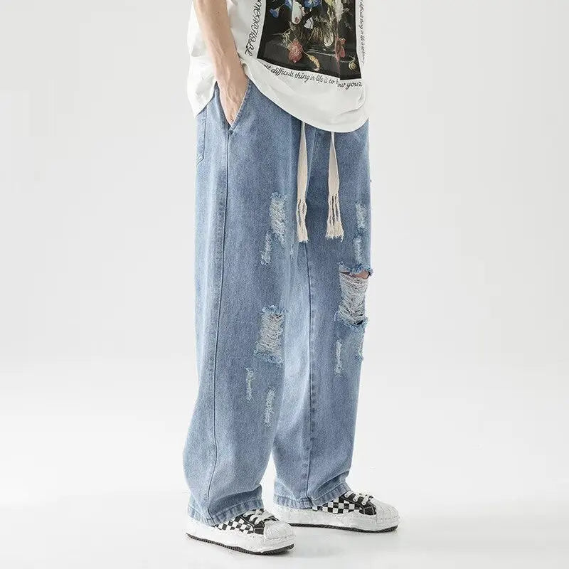 Riot Distressed Denim Jogger