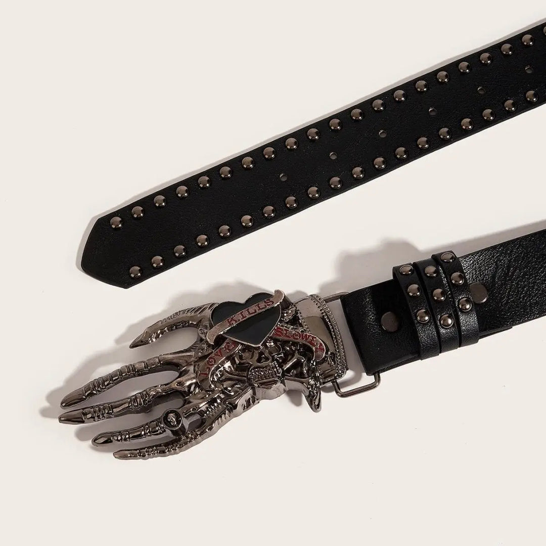 Flesh & Metal Buckle Belt