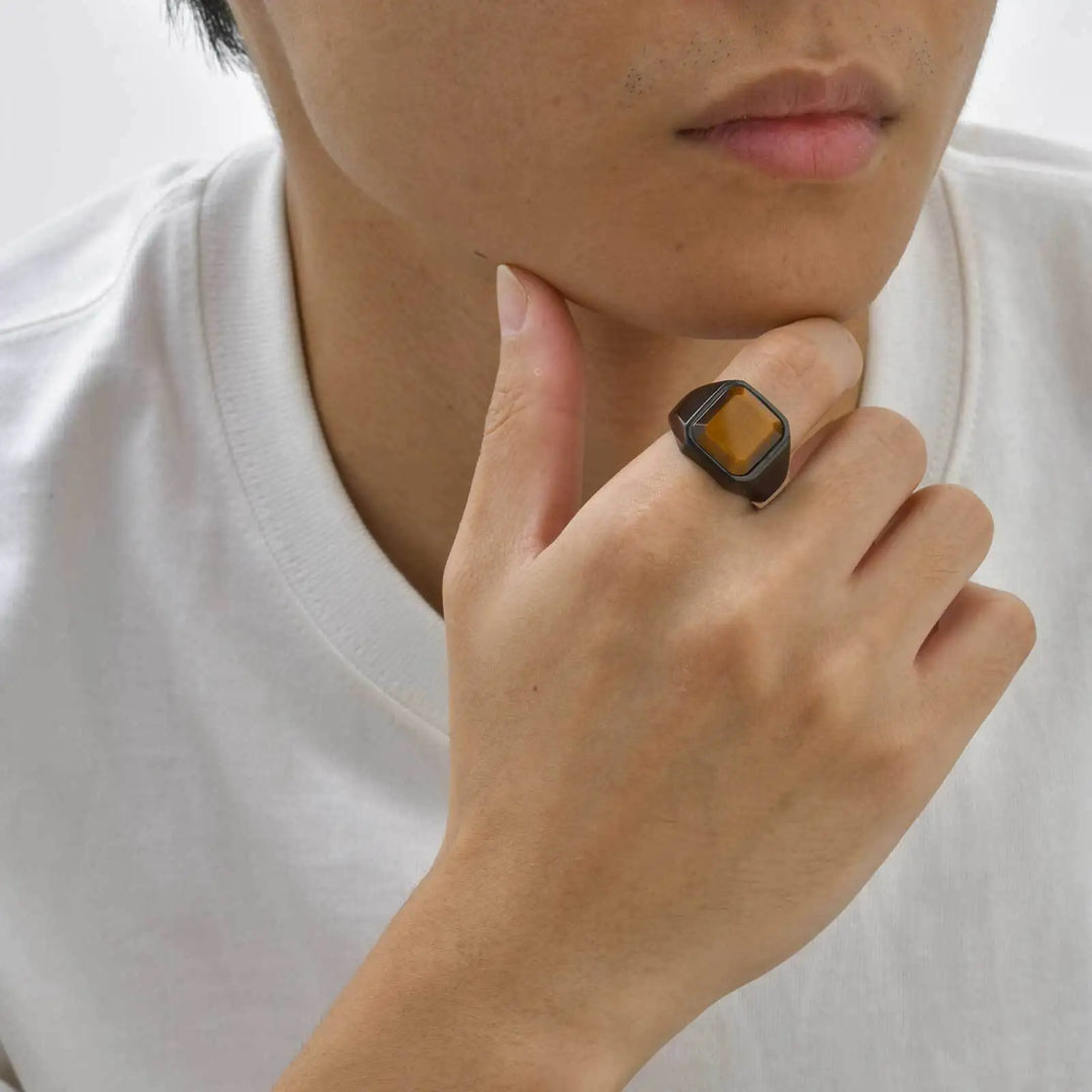 Eye Of The Tiger Signet Ring