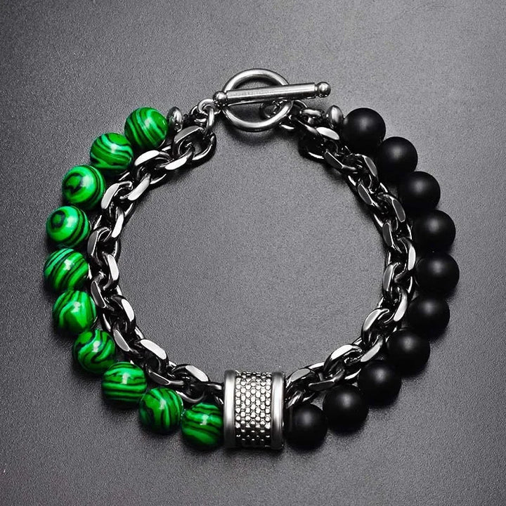 Orion Dual-Stone Chain Bracelet