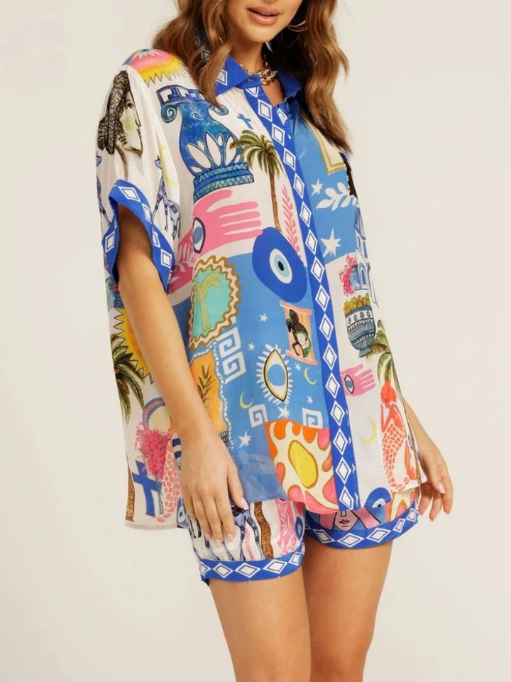 Ibiza Tropic Satin Co-Ord