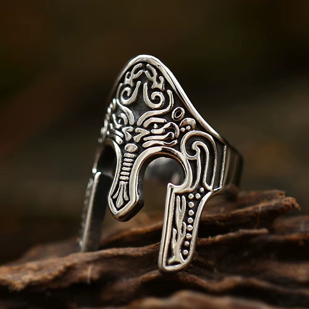 Warrior's Helm Stainless Steel Ring