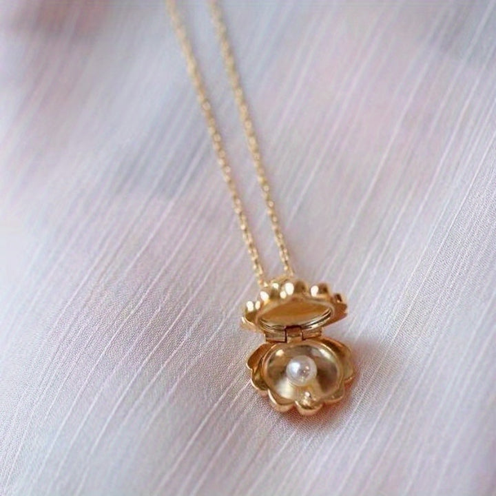 Secret Pearl Locket Necklace