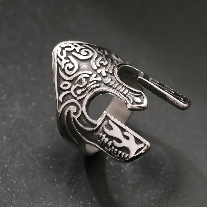Warrior's Helm Stainless Steel Ring