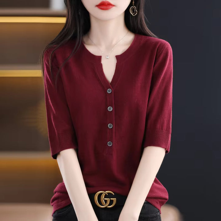 Sophia Cashmere Button-Up
