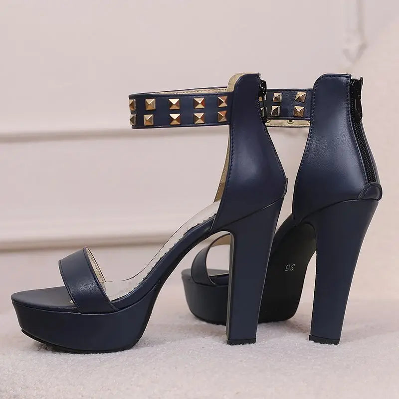 Vanity Studded Platform Heels