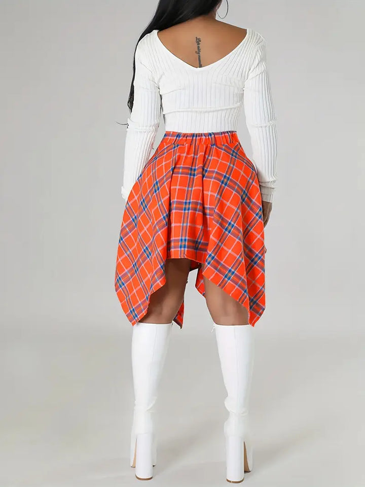 Liora Plaid Flannel Skirt