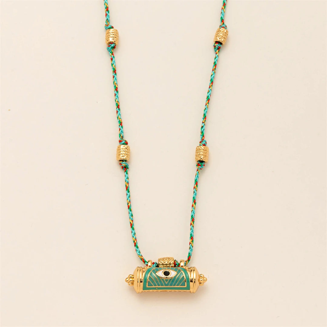 Evil Eye Amulet Rope Necklace