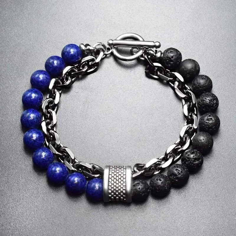 Orion Dual-Stone Chain Bracelet
