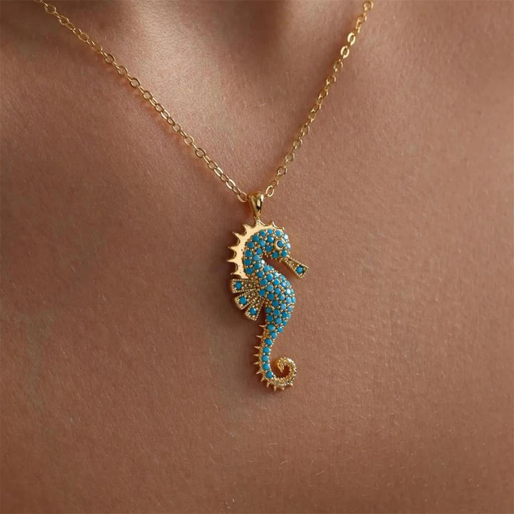 Pavé Seahorse Pendant Necklace