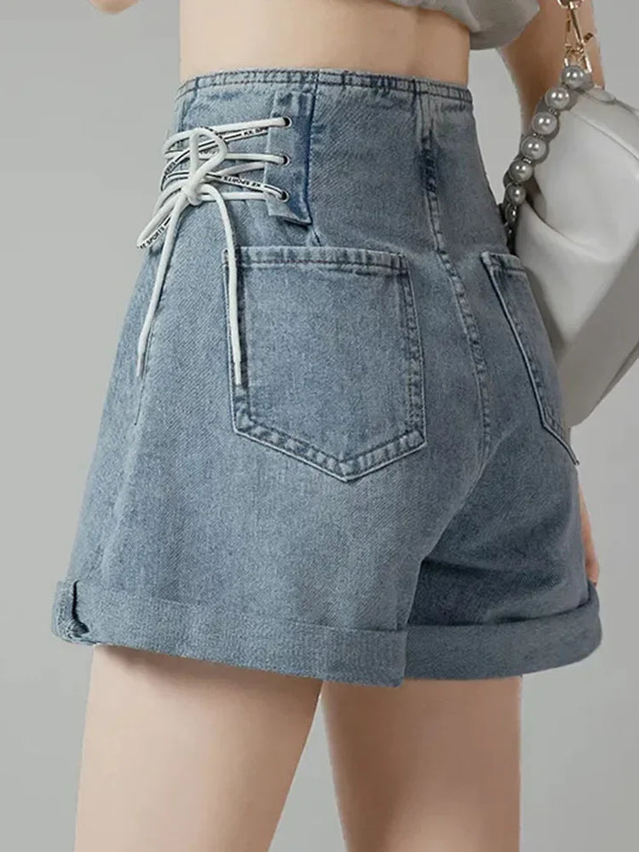 Juno Tie-Waist Denim Short