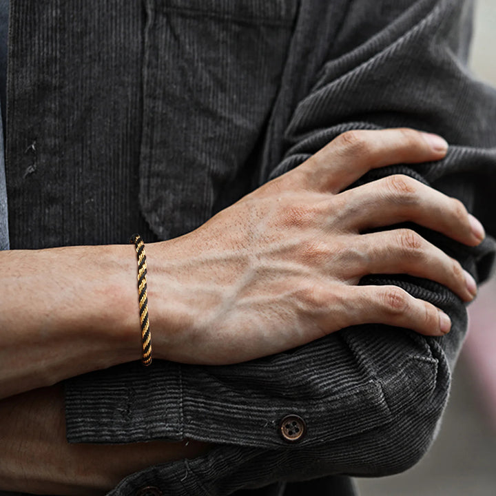 Onyx Twisted Rope Bracelet