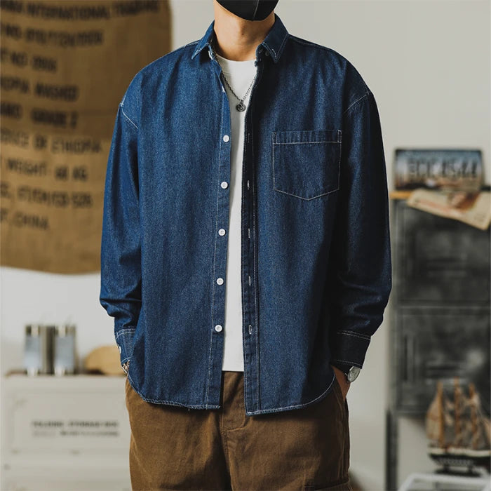 Off-Duty Denim Button-Up
