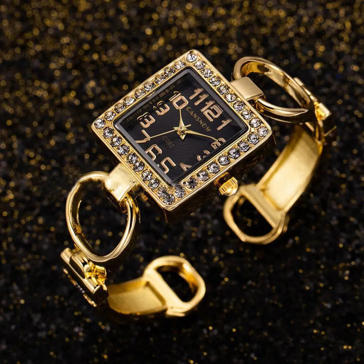 Hera Crystal Cuff Timepiece