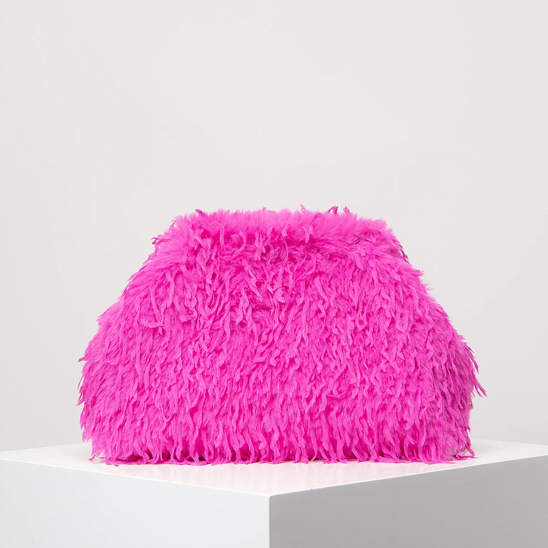 Glamour Feather Clutch Bag